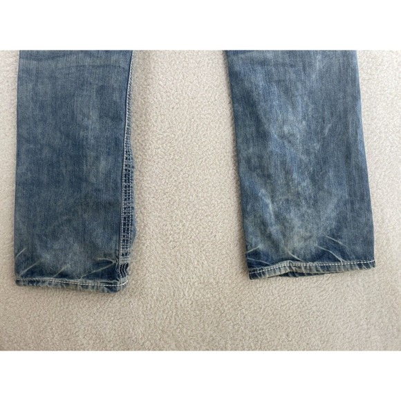 BKE Buckle Jeans Mens Sz 30S Jake Straight Leg Blue Medium Wash Distressed - Picture 6 of 16